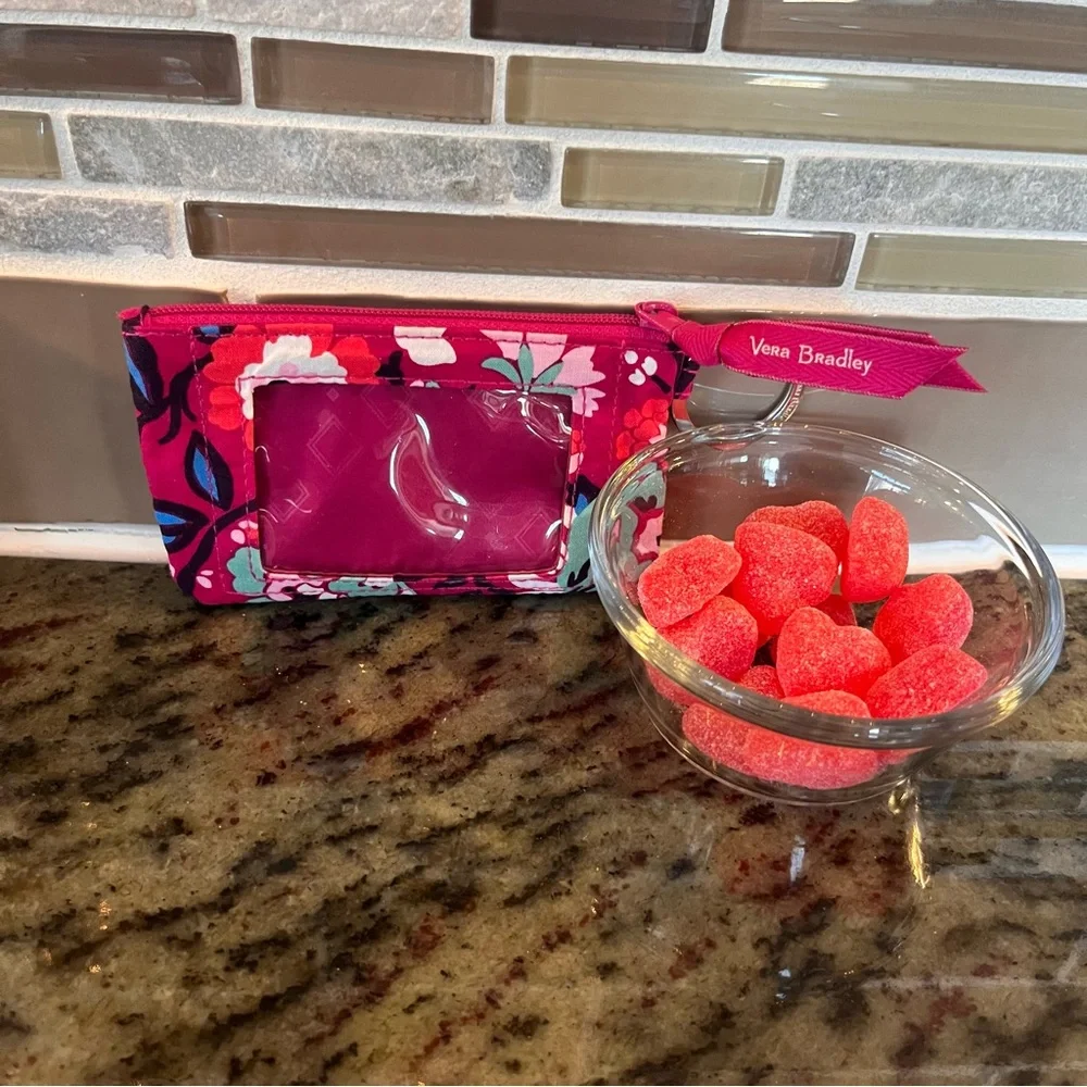Vera Bradley Zip ID Case in “Bloom Berry” NWOT